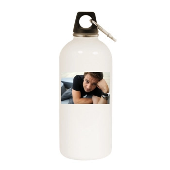 Jeremy Renner White Water Bottle With Carabiner