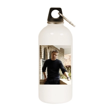 Jeremy Renner White Water Bottle With Carabiner