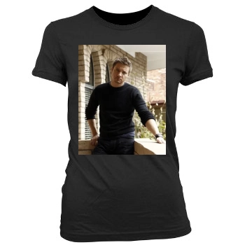 Jeremy Renner Women's Junior Cut Crewneck T-Shirt