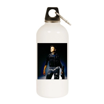 Jeremy Renner White Water Bottle With Carabiner