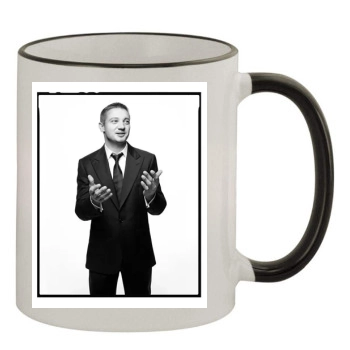 Jeremy Renner 11oz Colored Rim & Handle Mug