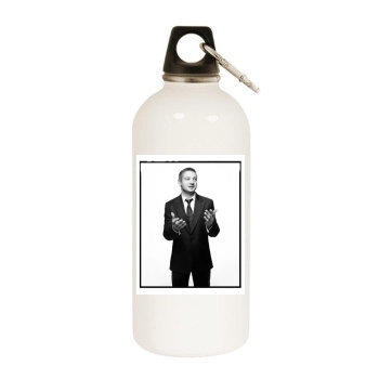 Jeremy Renner White Water Bottle With Carabiner