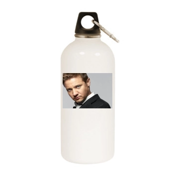 Jeremy Renner White Water Bottle With Carabiner