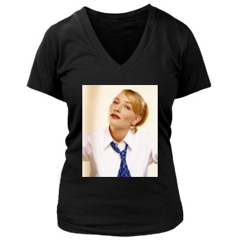 Cate Blanchett Women's Deep V-Neck TShirt