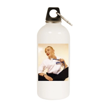 Cate Blanchett White Water Bottle With Carabiner