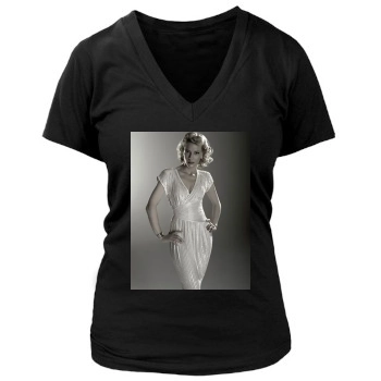 Cate Blanchett Women's Deep V-Neck TShirt