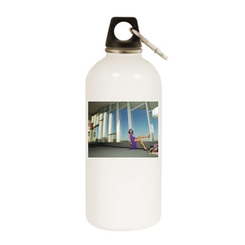 Courteney Cox White Water Bottle With Carabiner