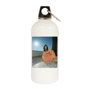 Courteney Cox White Water Bottle With Carabiner