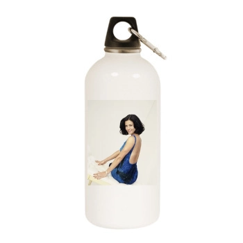 Courteney Cox White Water Bottle With Carabiner