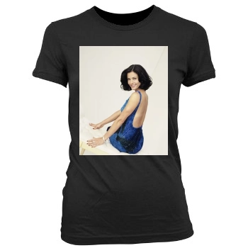 Courteney Cox Women's Junior Cut Crewneck T-Shirt