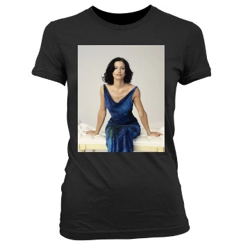 Courteney Cox Women's Junior Cut Crewneck T-Shirt