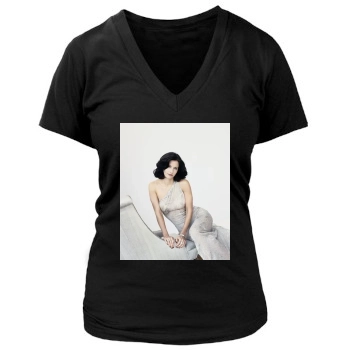 Courteney Cox Women's Deep V-Neck TShirt