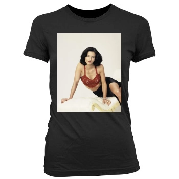 Courteney Cox Women's Junior Cut Crewneck T-Shirt