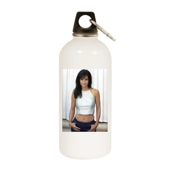 Courteney Cox White Water Bottle With Carabiner