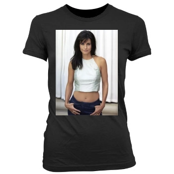 Courteney Cox Women's Junior Cut Crewneck T-Shirt