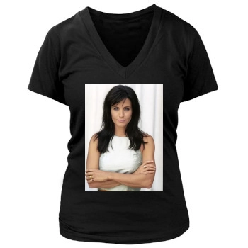 Courteney Cox Women's Deep V-Neck TShirt