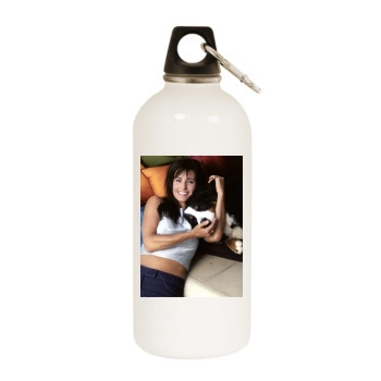 Courteney Cox White Water Bottle With Carabiner
