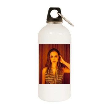 Eliza Dushku White Water Bottle With Carabiner