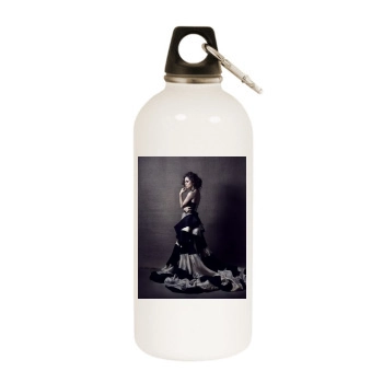 Eliza Dushku White Water Bottle With Carabiner