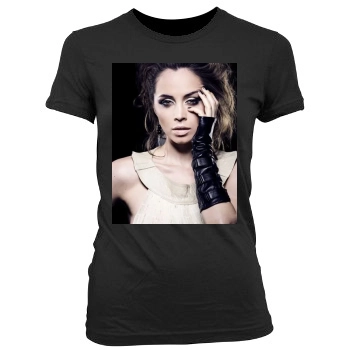 Eliza Dushku Women's Junior Cut Crewneck T-Shirt