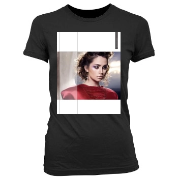 Eliza Dushku Women's Junior Cut Crewneck T-Shirt