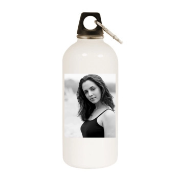 Eliza Dushku White Water Bottle With Carabiner