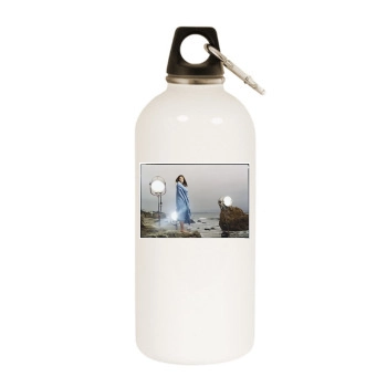 Eliza Dushku White Water Bottle With Carabiner