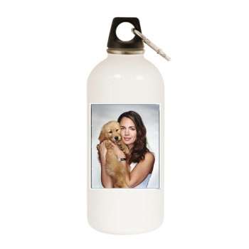 Eliza Dushku White Water Bottle With Carabiner