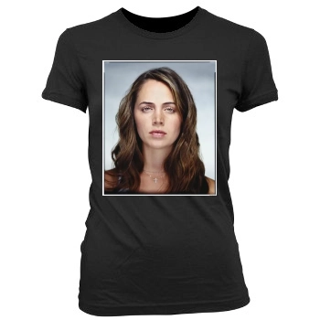 Eliza Dushku Women's Junior Cut Crewneck T-Shirt