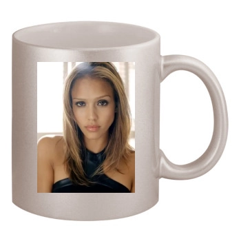 Jessica Alba 11oz Metallic Silver Mug