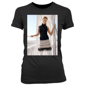 Jessica Alba Women's Junior Cut Crewneck T-Shirt