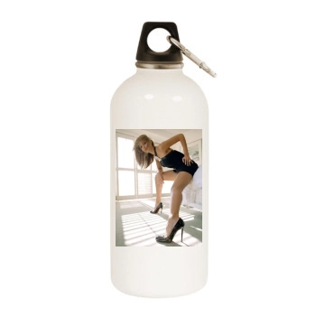 Jessica Alba White Water Bottle With Carabiner