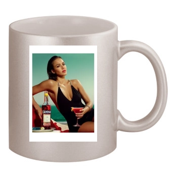 Jessica Alba 11oz Metallic Silver Mug