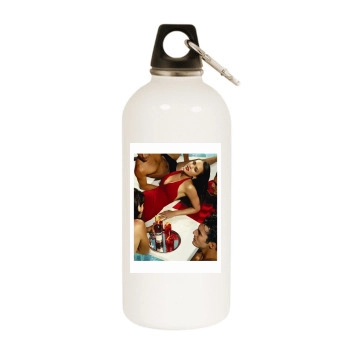 Jessica Alba White Water Bottle With Carabiner