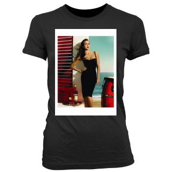 Jessica Alba Women's Junior Cut Crewneck T-Shirt