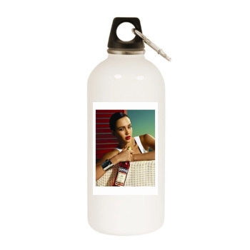 Jessica Alba White Water Bottle With Carabiner