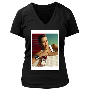 Jessica Alba Women's Deep V-Neck TShirt