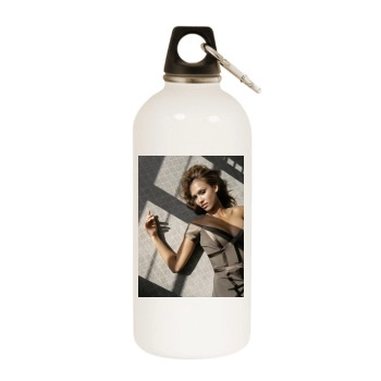 Jessica Alba White Water Bottle With Carabiner