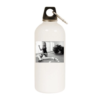 Jessica Alba White Water Bottle With Carabiner