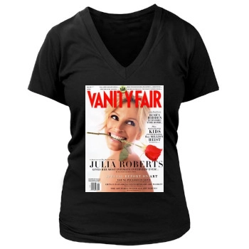 Julia Roberts Women's Deep V-Neck TShirt