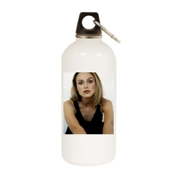 Keira Knightley White Water Bottle With Carabiner