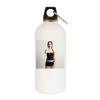 Keira Knightley White Water Bottle With Carabiner