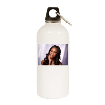 Zoe Saldana White Water Bottle With Carabiner