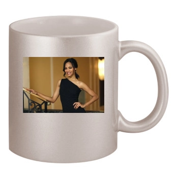 Zoe Saldana 11oz Metallic Silver Mug