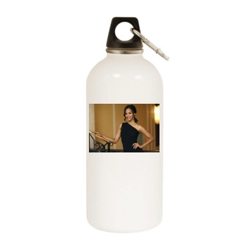 Zoe Saldana White Water Bottle With Carabiner