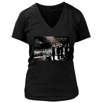 Coldplay Women's Deep V-Neck TShirt