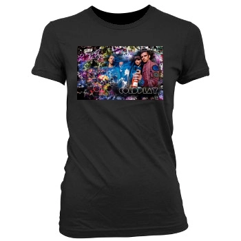 Coldplay Women's Junior Cut Crewneck T-Shirt