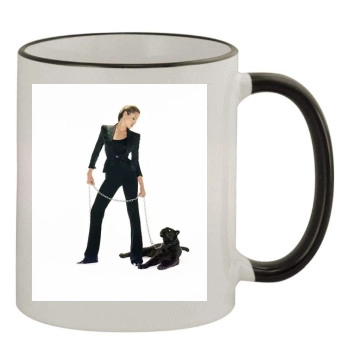 Angelina Jolie 11oz Colored Rim & Handle Mug