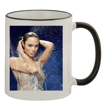 Angelina Jolie 11oz Colored Rim & Handle Mug