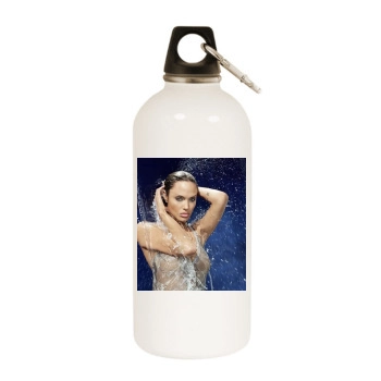 Angelina Jolie White Water Bottle With Carabiner